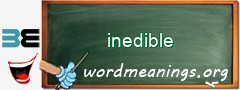 WordMeaning blackboard for inedible